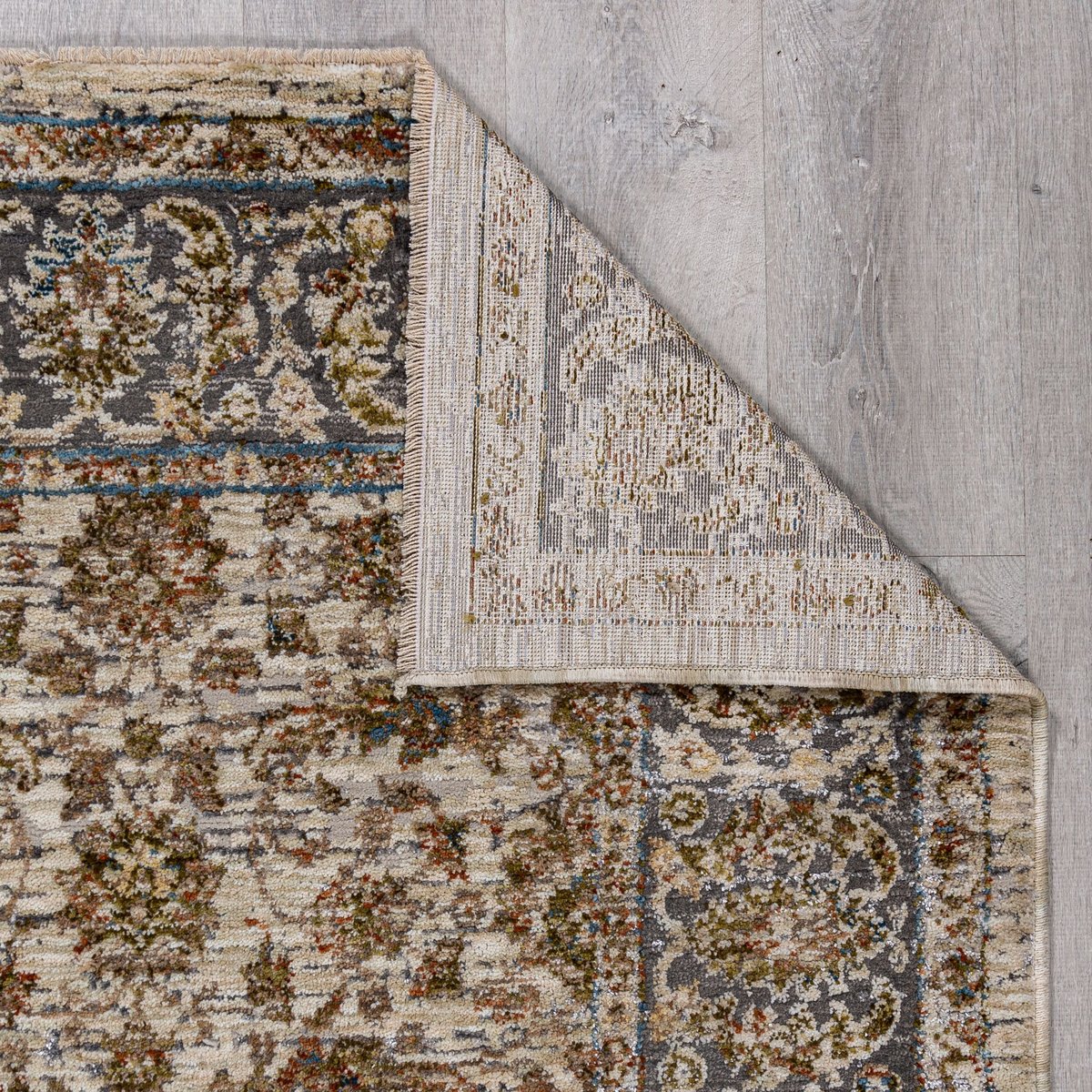 Tapis vintage de couloir ZETTA vert, FLAIR RUGS