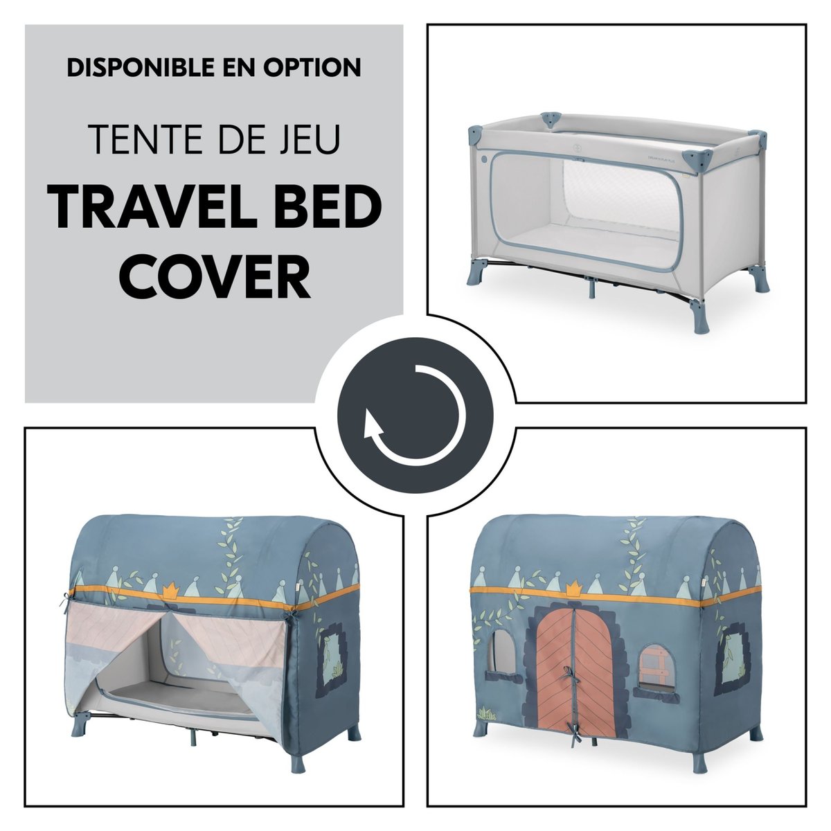 Lit Parapluie Dream And Play Plus gris / bleu, HAUCK