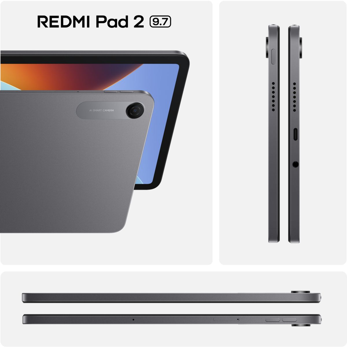 Tablette Android Redmi Pad 2 9.7'' Gris 128Go gris, XIAOMI