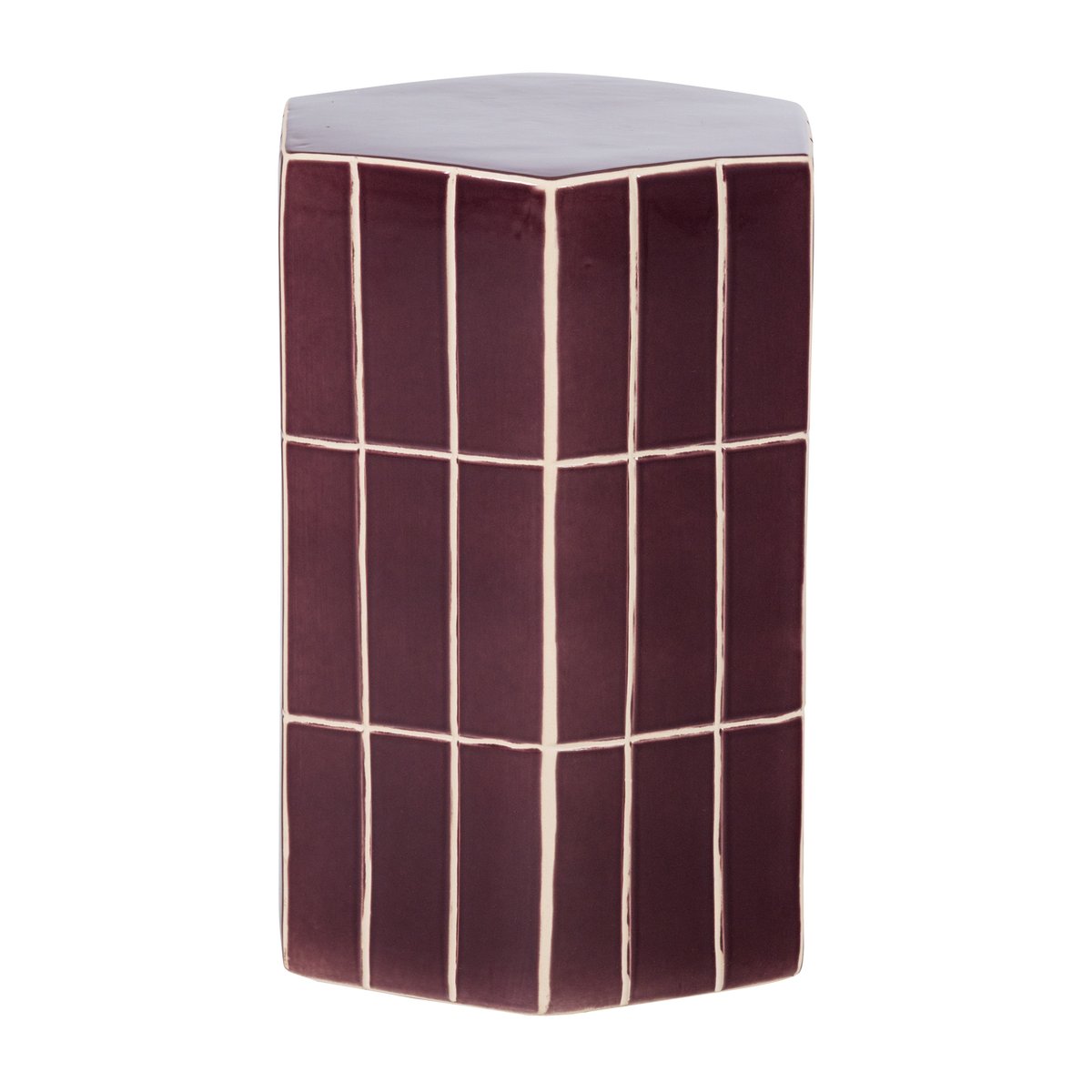 Table d'appoint en keramik PLU violet, WOOOD