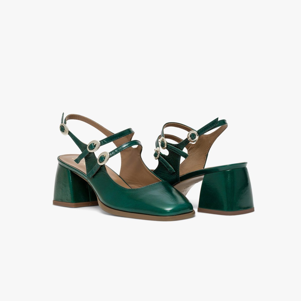 Escarpin en cuir DEBBIE bleu lagon, BOCAGE