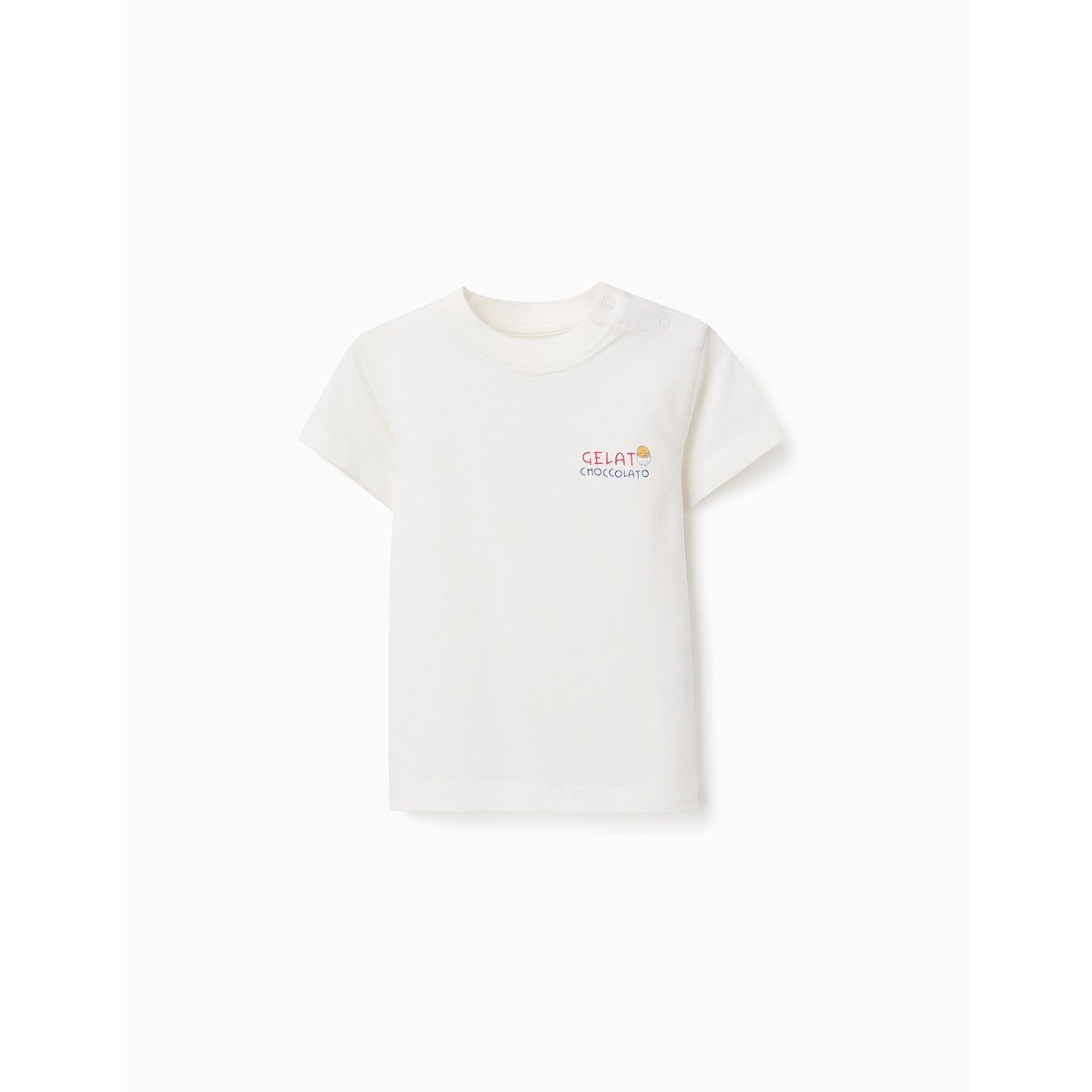 T-shirt en coton avec imprimé Gelato You&Me blanc, ZIPPY