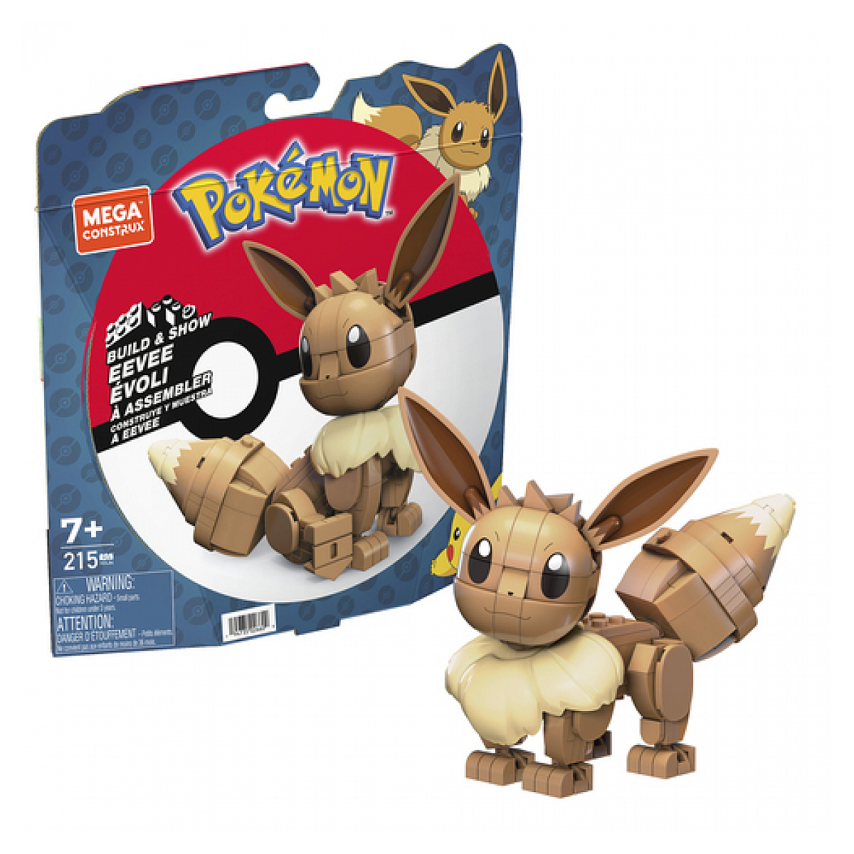 Mega Construx Pokémon Évoli À Assembler couleur unique, MATTEL