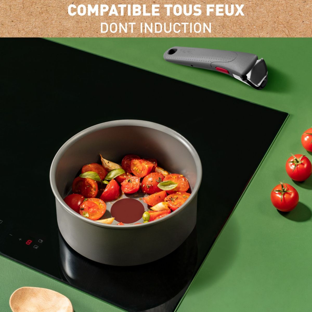 Casserole Ingenio Renew 18cm L2602902 gris, TEFAL