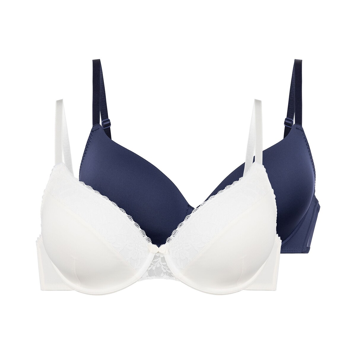 Confezione da 2 reggiseni SONIA blu + écru, DORINA