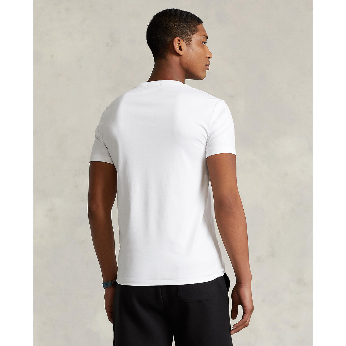 T-shirt Custom Slim Fit en coton doux blanc, POLO RALPH LAUREN