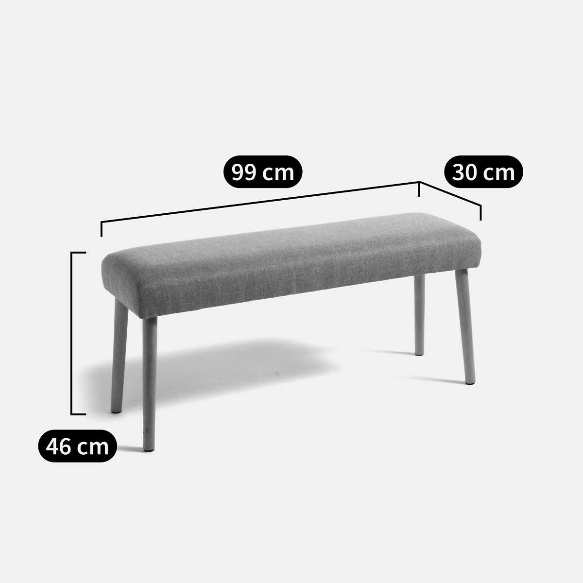 Banc bout de lit, Jimi ecru, LA REDOUTE INTERIEURS