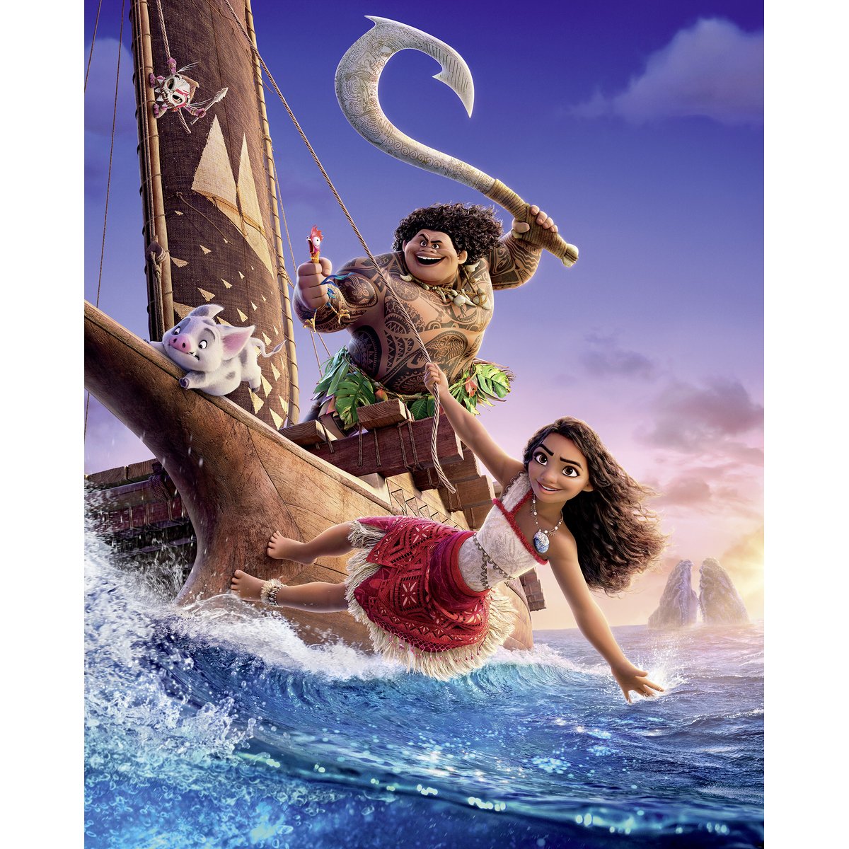 Papier peint Komar - Disney Moana 2 Feel The Ocean - 200 x 250 cm bleu, HEXOA