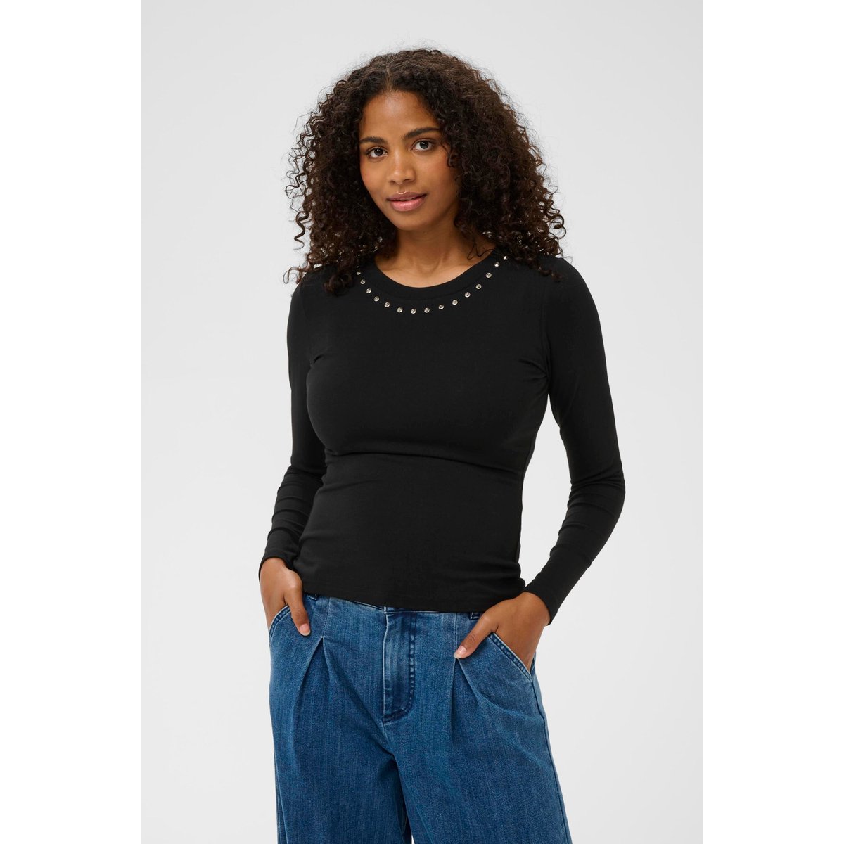Á manches courtes noir black deep, KAFFE