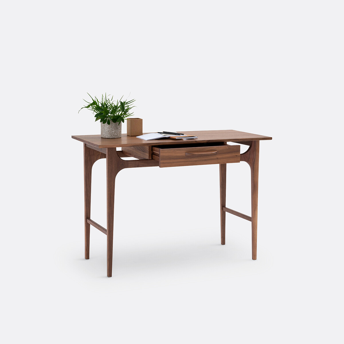 Bureau vintage 1 tiroir, Larsen noyer, LA REDOUTE INTERIEURS