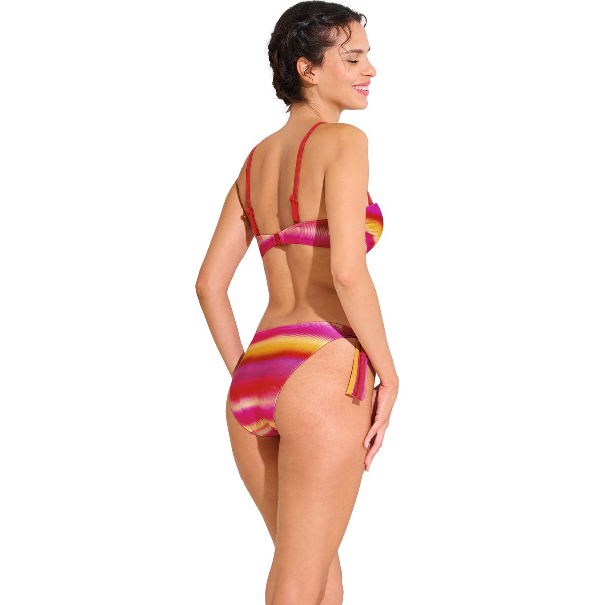 Haut maillot de bain bandeau balconnet préformé OSAKA rose, LISCA