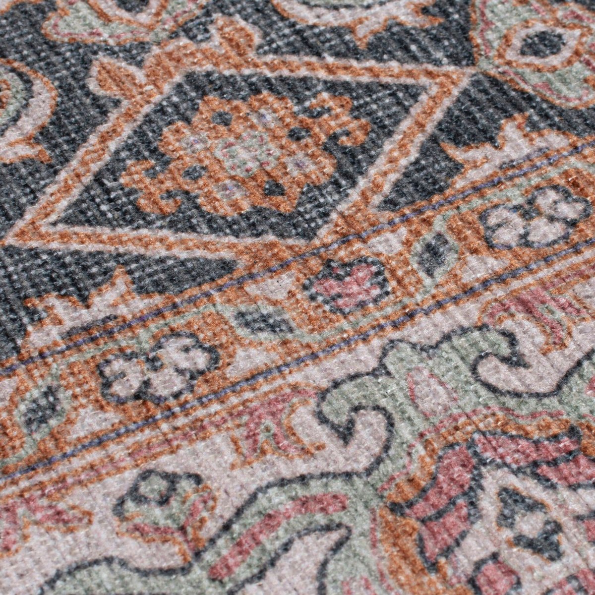 Tapis lavable de couloir BRIONY rose, FLAIR RUGS