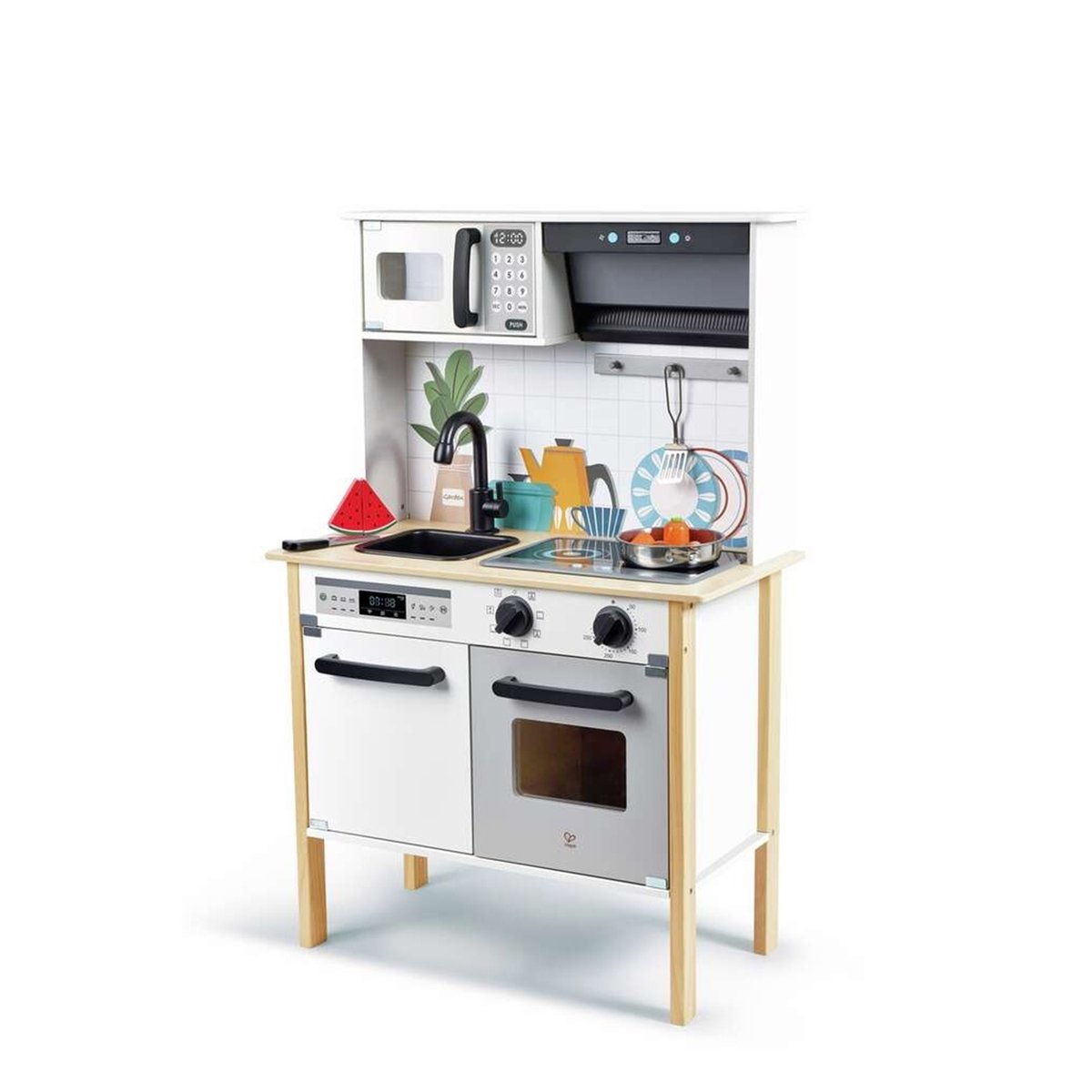 Cuisine interactive en bois multicolore, HAPE