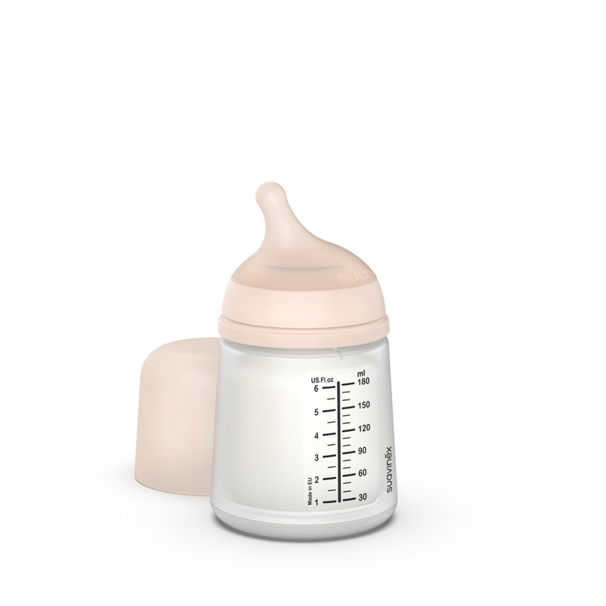 Poche de rechange biberon anti-colique 180 ml ZERO.ZERO blanc, SUAVINEX