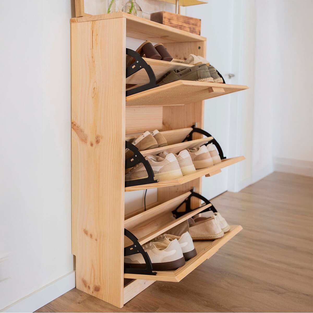 Armoire à chaussures - Natura + bois clair, EUROPE & NATURE 