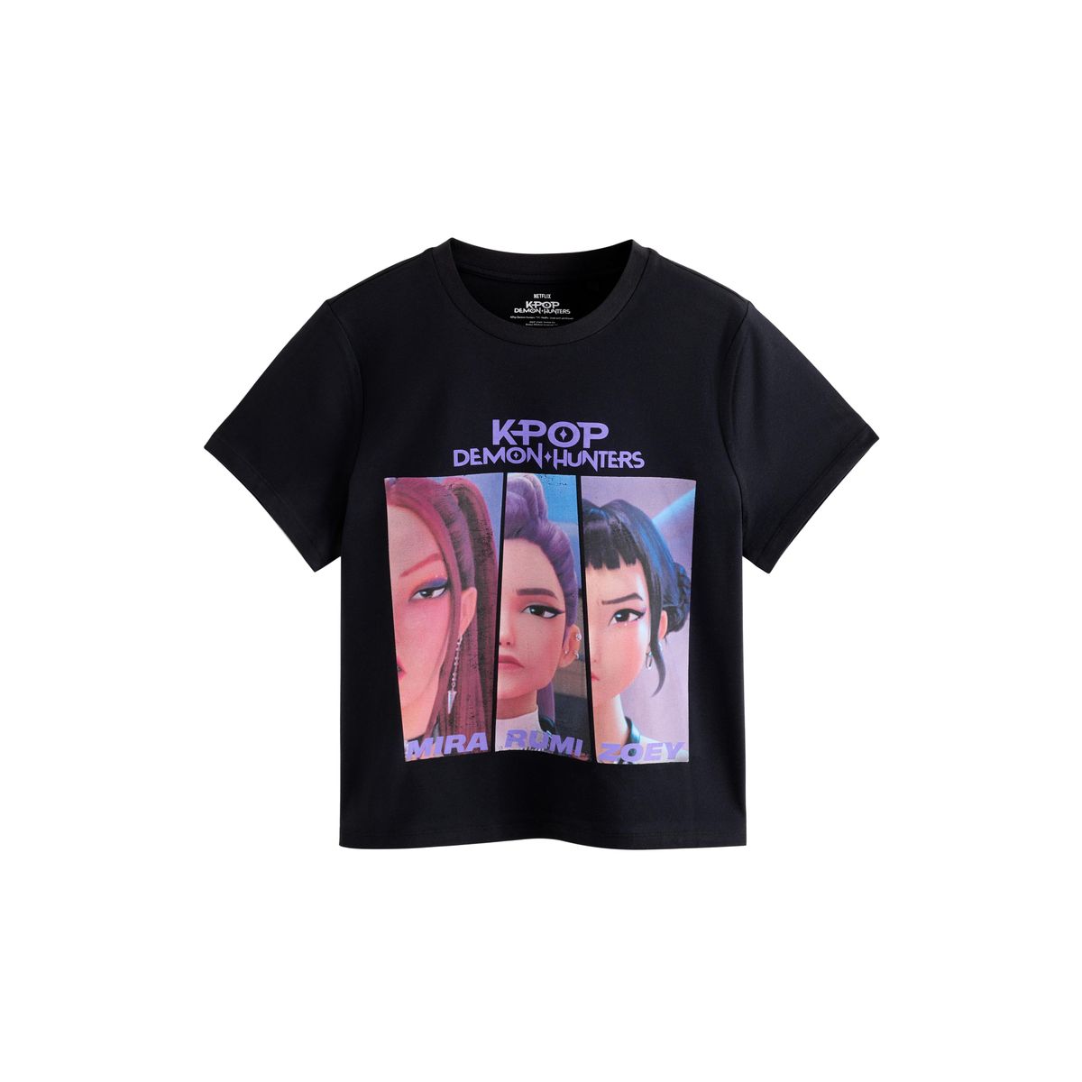 T-shirt à motif kpop demon hunters noir, NEXT