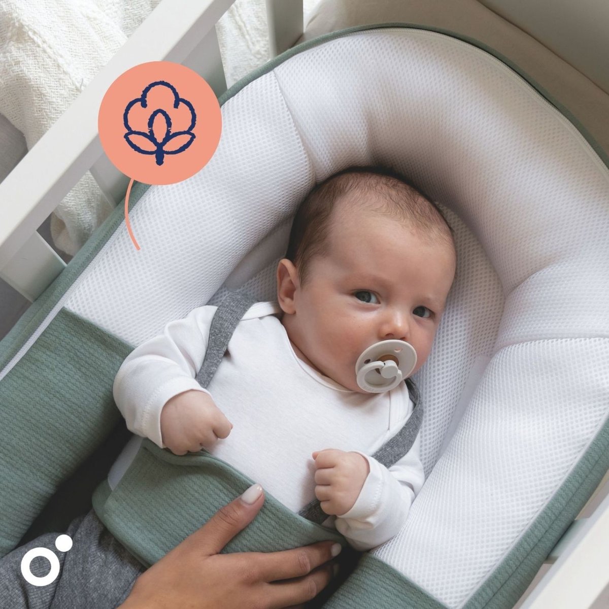 Réducteur nouveau-né Doomoo Cocoon vert, BABYMOOV