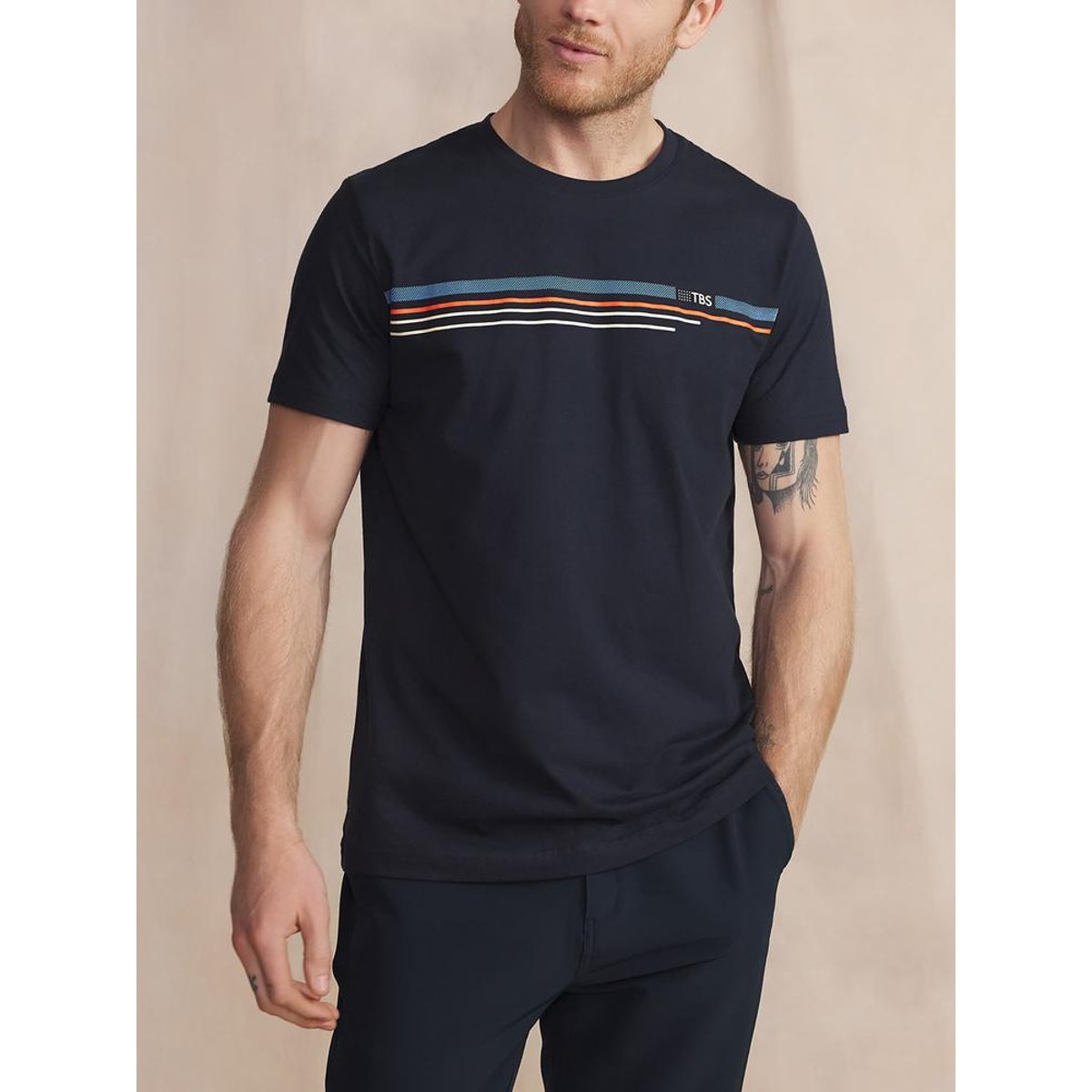 T-shirt manches courtes NINIOTEE marine, TBS