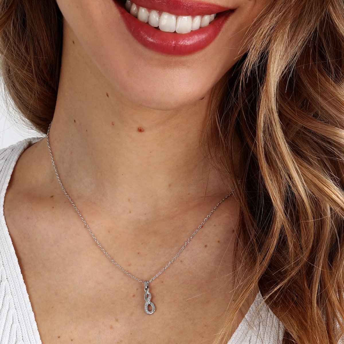 Colliers en Argent/oxyde de zirconium De Zirconium et Oxyde de zirconium argent, CLEOR
