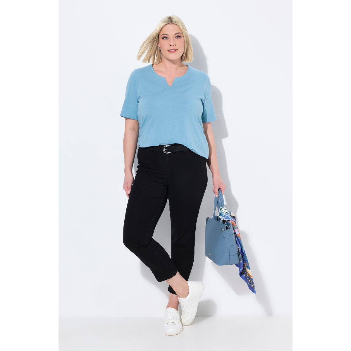 Jegging Sienna 7/8. Jambe slim et taille noir, ULLA POPKEN