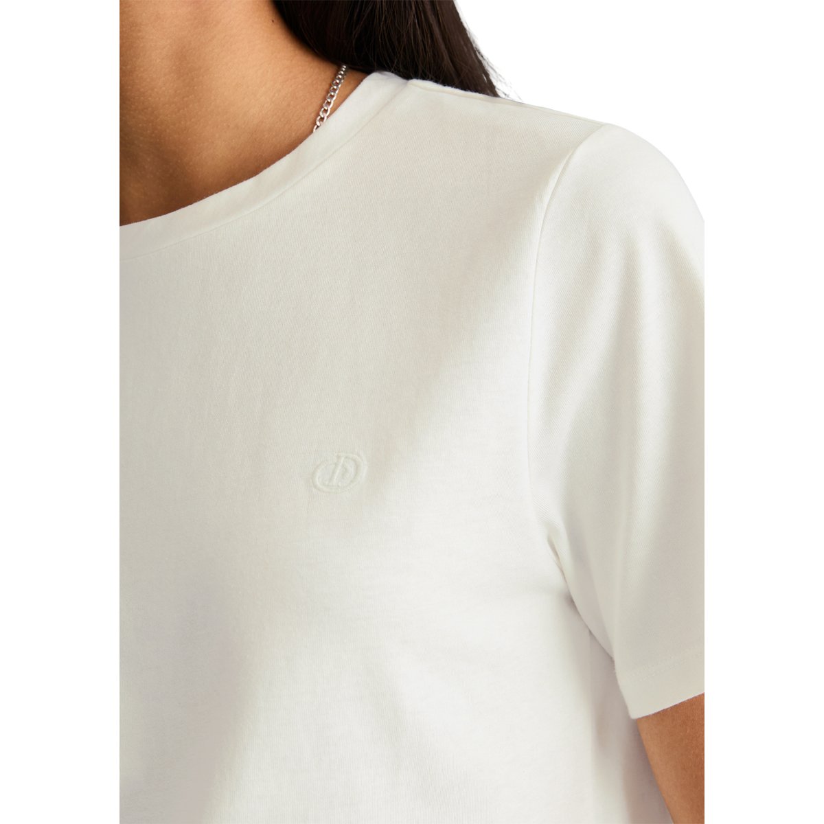 T-shirt coupe classique en jersey simple de coton biologique blanc, MARC O’POLO DENIM