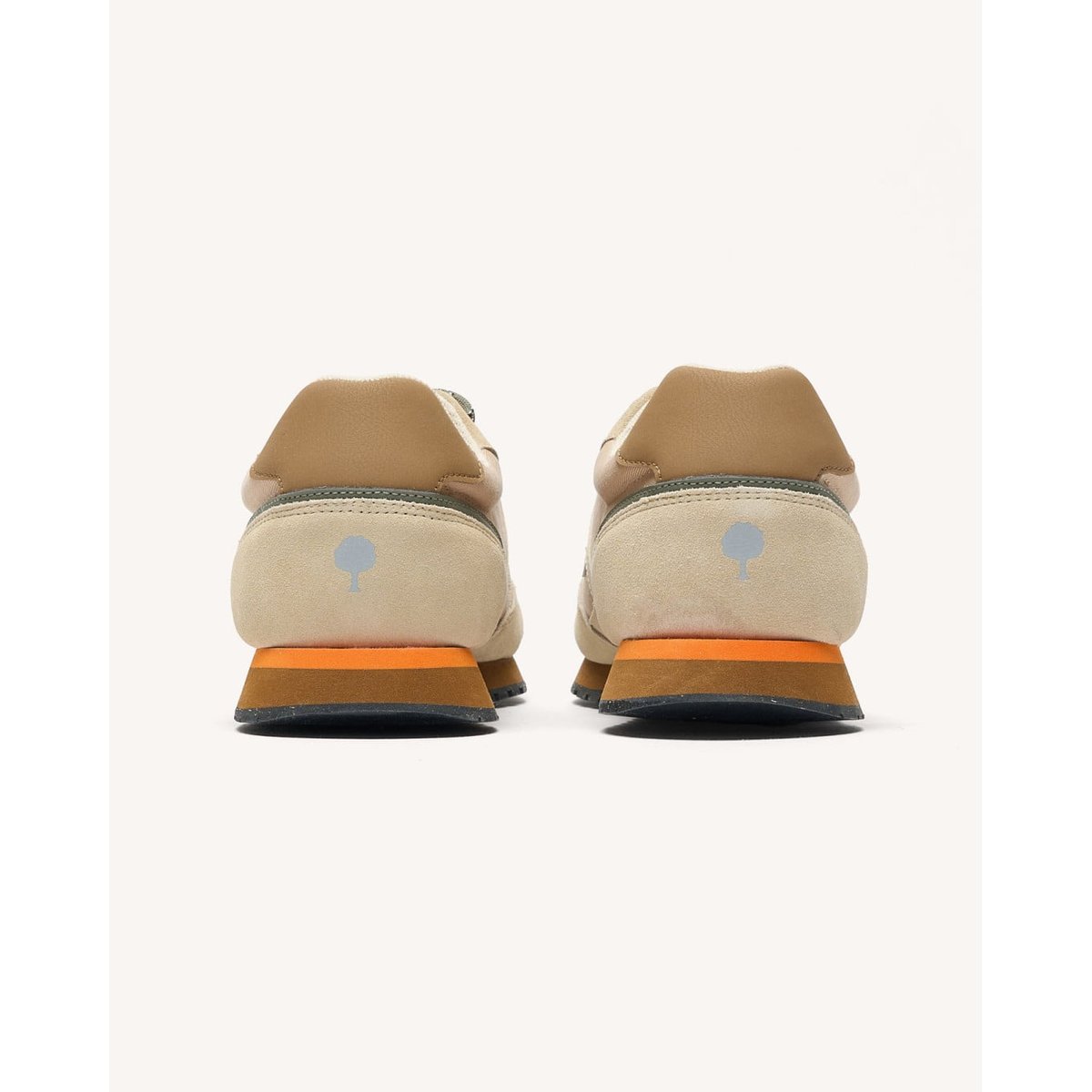 Running tissu suede ELM beige et camel, FAGUO