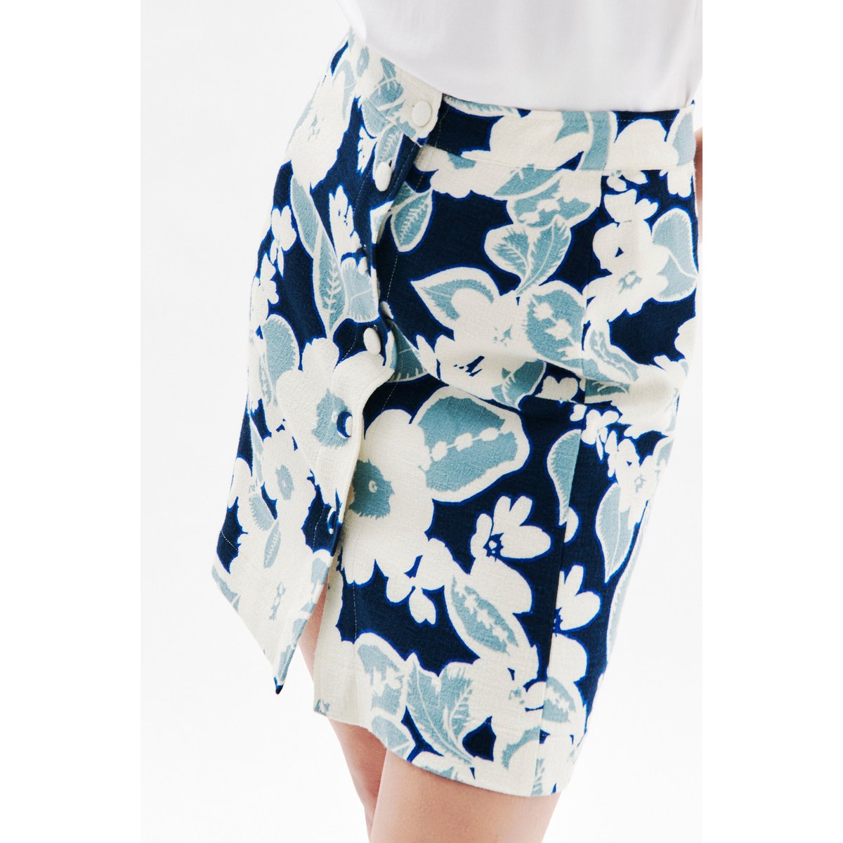 Jupe courte droite JOKAN bleu clair, CAROLL