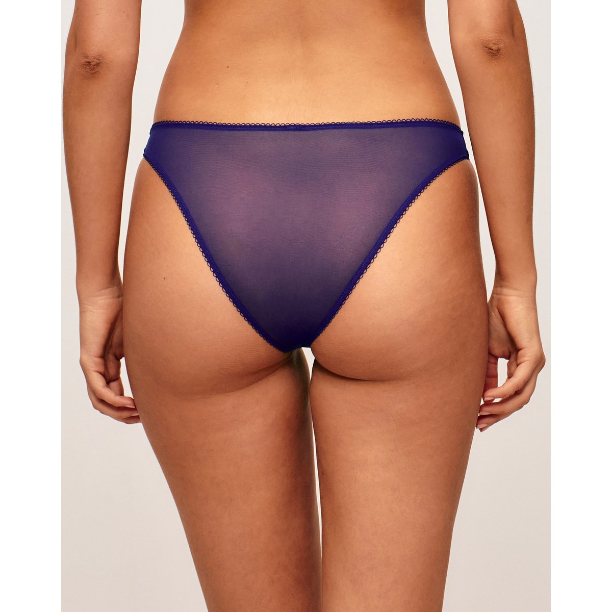 Culotte en tulle motifs fleurs à paillettes GARANCIZ bleu marine, UNDIZ