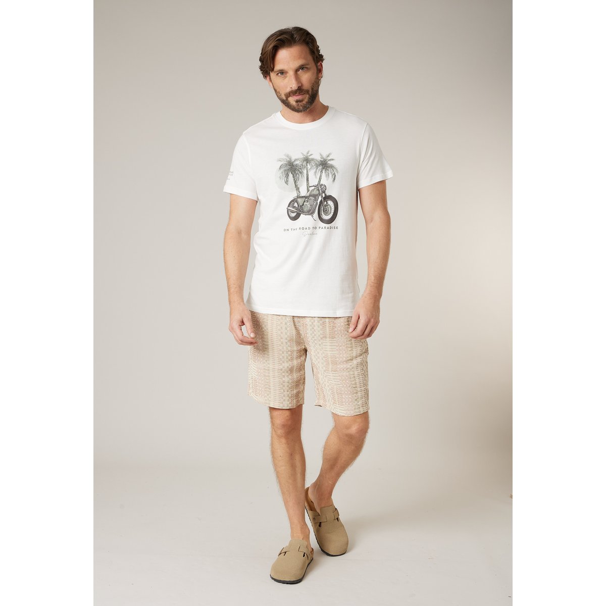 T-shirt homme coton SUNDERLAND natural, DEELUXE