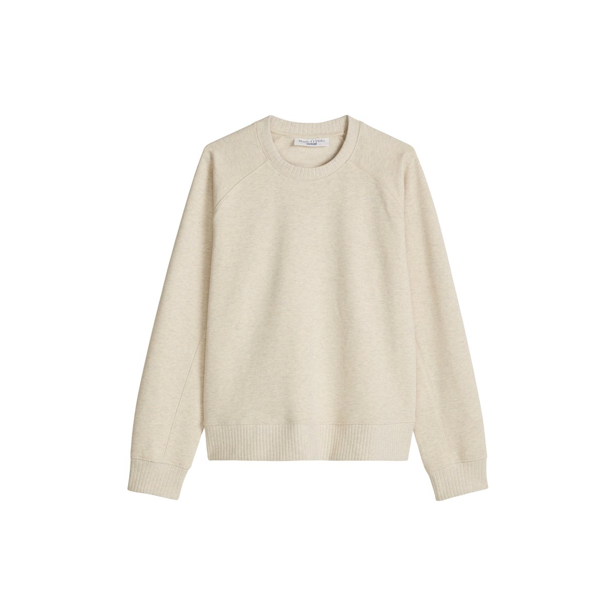 Sweat-shirt DfC relaxed avec poignets en tricot côtelé blanc naturel, MARC O’POLO DENIM