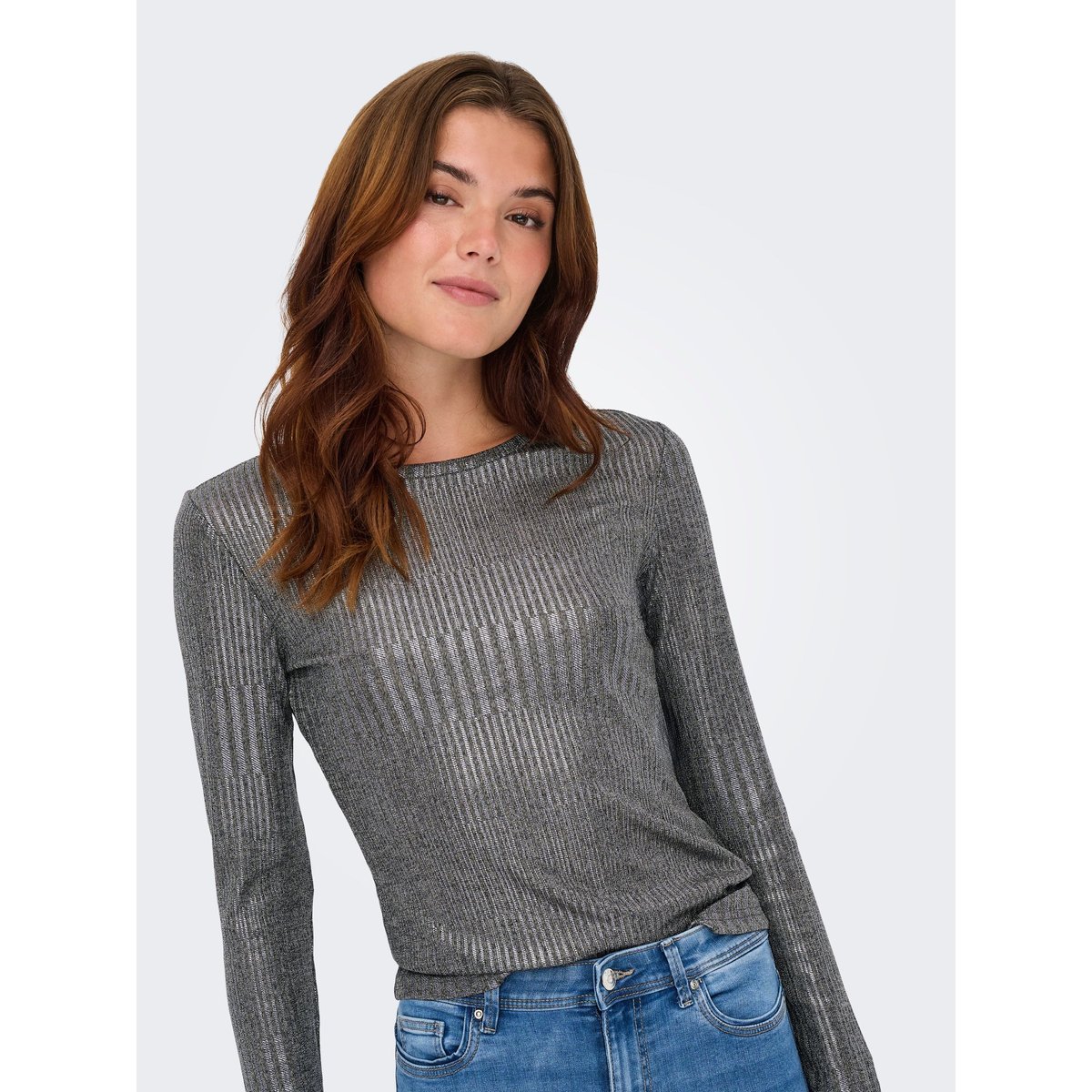 Top dark grey melange, ONLY