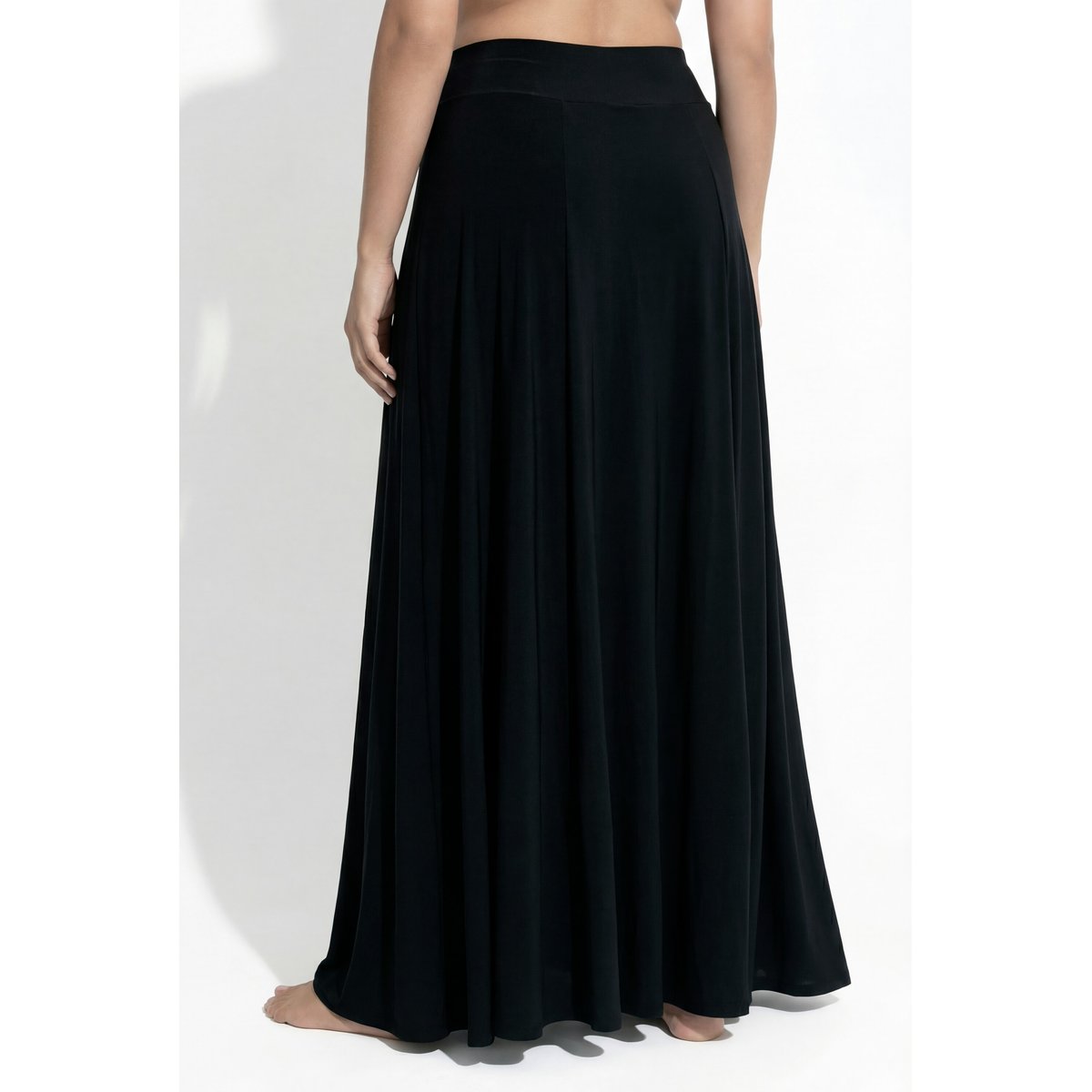 Jupe maxi extensible noir, ULLA POPKEN