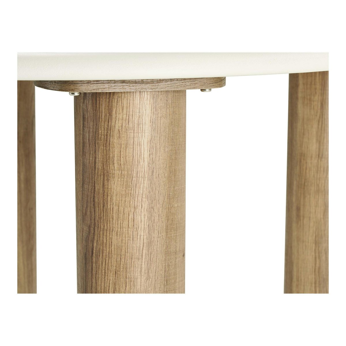 Table à manger ronde aspect ciment clair ø120 cm KNOX beige, PIER IMPORT