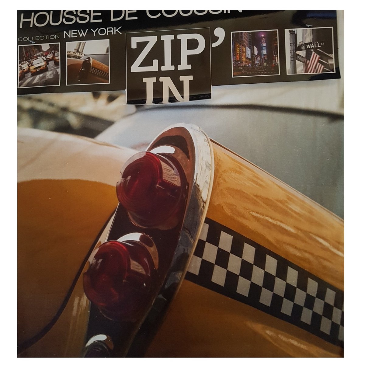 Housse de coussin Phare New York noir, EDEN