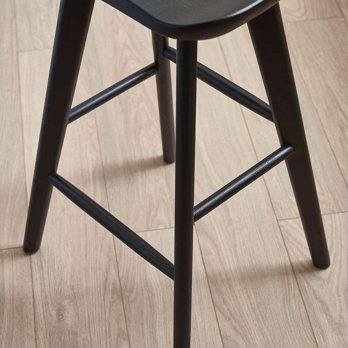Miro Solid Oak Bar Stool black, SO'HOME