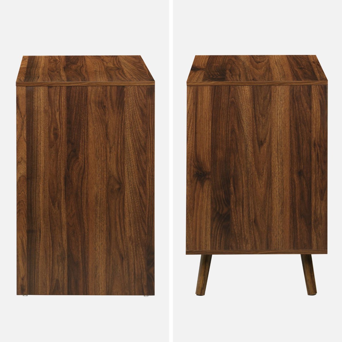 Bureau scandinave décor bois 2 tiroirs LINEAR naturel, SWEEEK