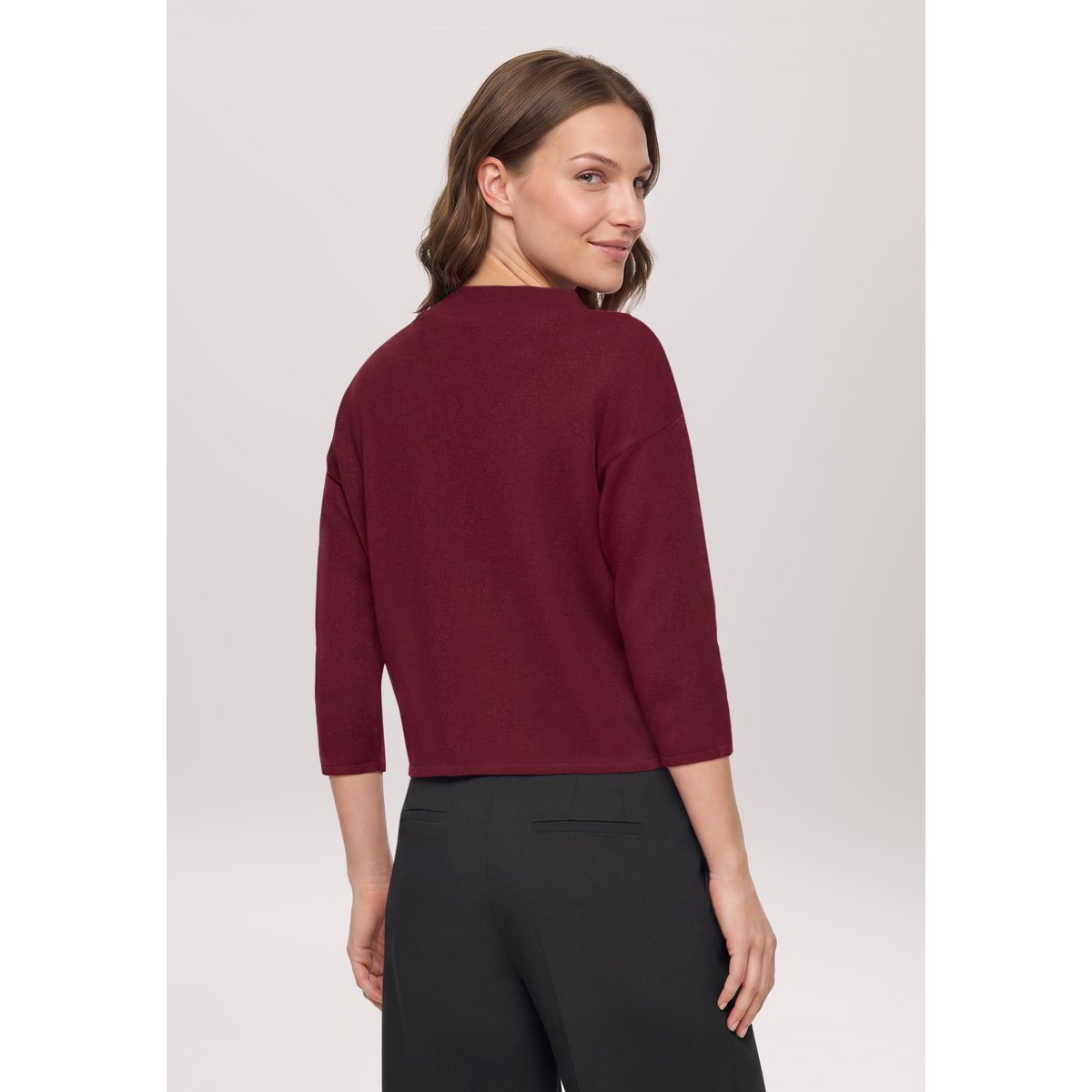 Pull-over en maille à nœud maroon banner, BETTY BARCLAY