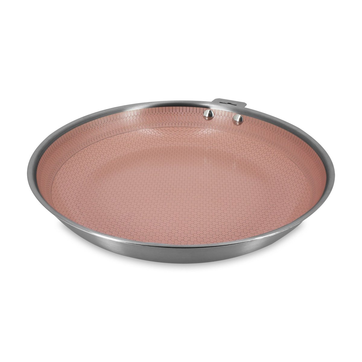 Poêle 30cm en acier inoxydable, AGLAE rose, MENASTYL