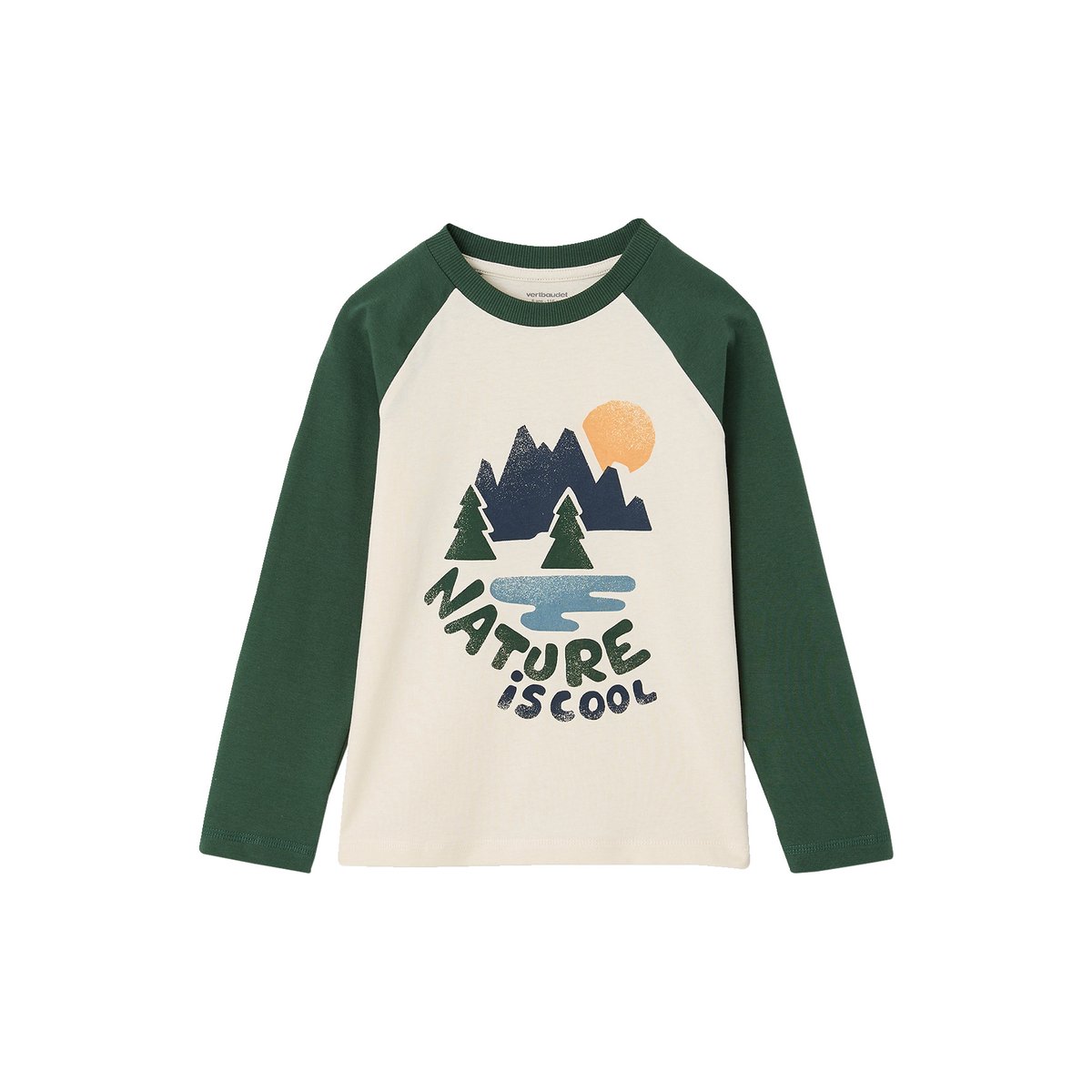 T-shirt manches longues vert, VERTBAUDET