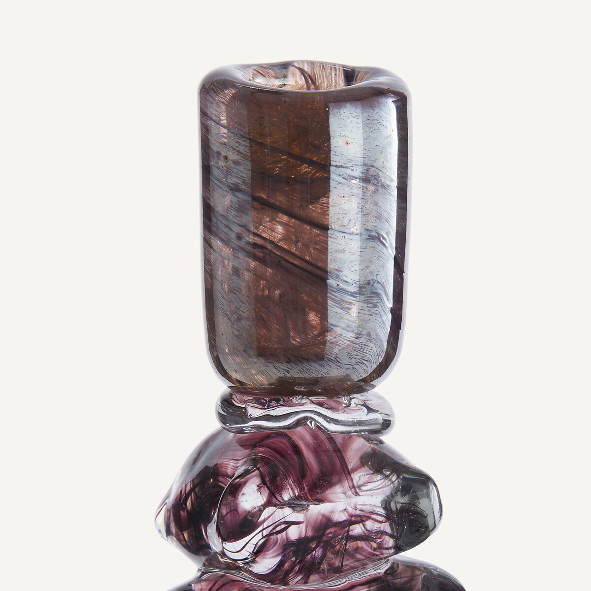Qimera Candlestick in Hand-Blown Glass H35cm burgundy, AM.PM