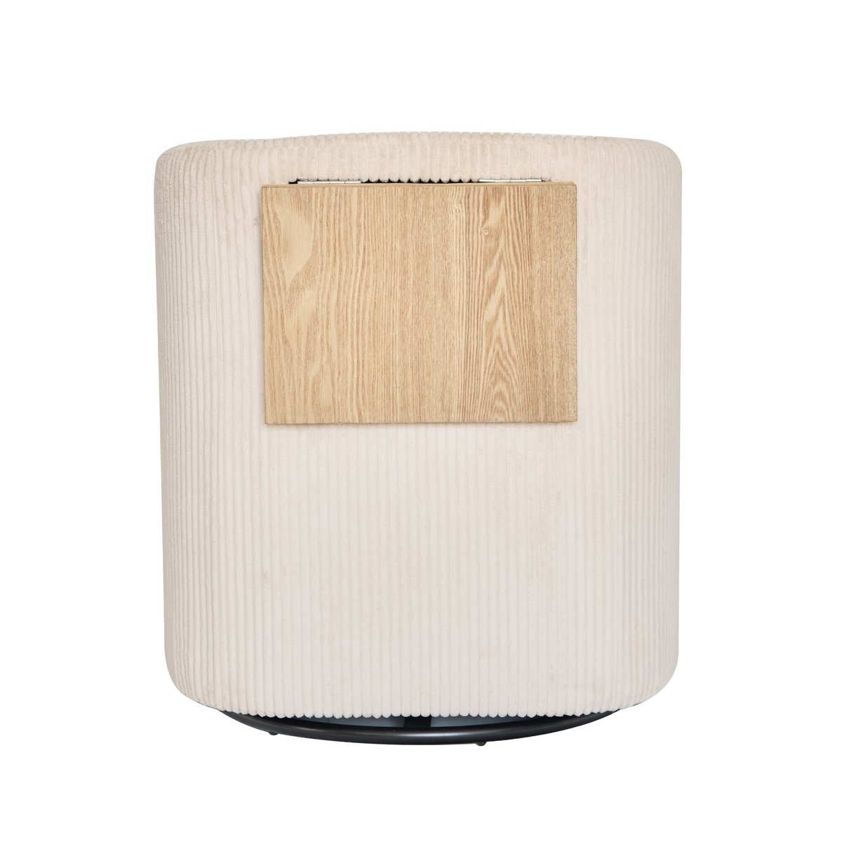 Fauteuil pivotant et pouf, tissu, HALMSTAD beige, NORDLYS