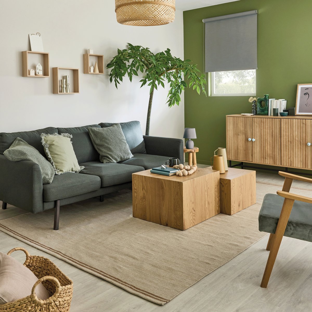 Tapis en polyester, NATIVE beige, INSPIRE