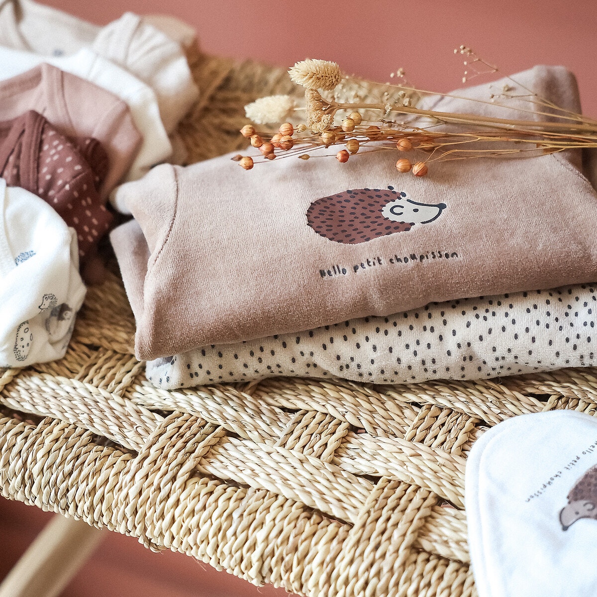 Lot de 3 pyjamas velours beige/marron, LA REDOUTE COLLECTIONS