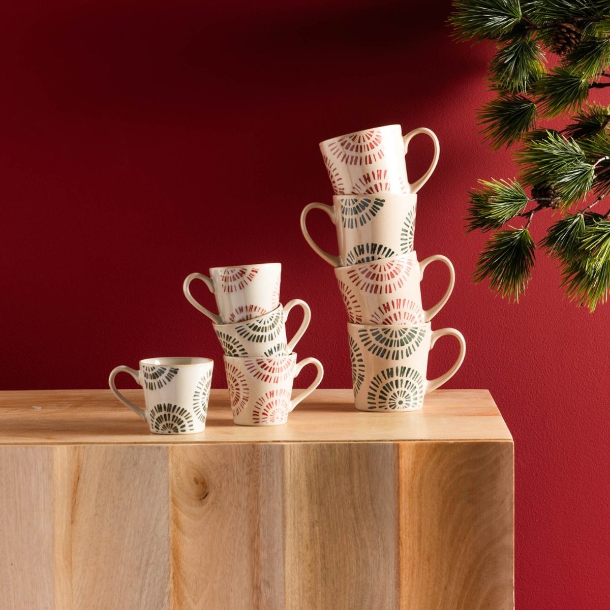 Coffret de 4 mugs Amani 40 cl - AMANI blanc, TABLE PASSION