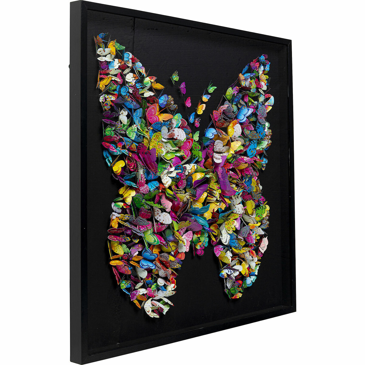 Cornice decorativa Farfalla 120x120cm nero , KARE DESIGN
