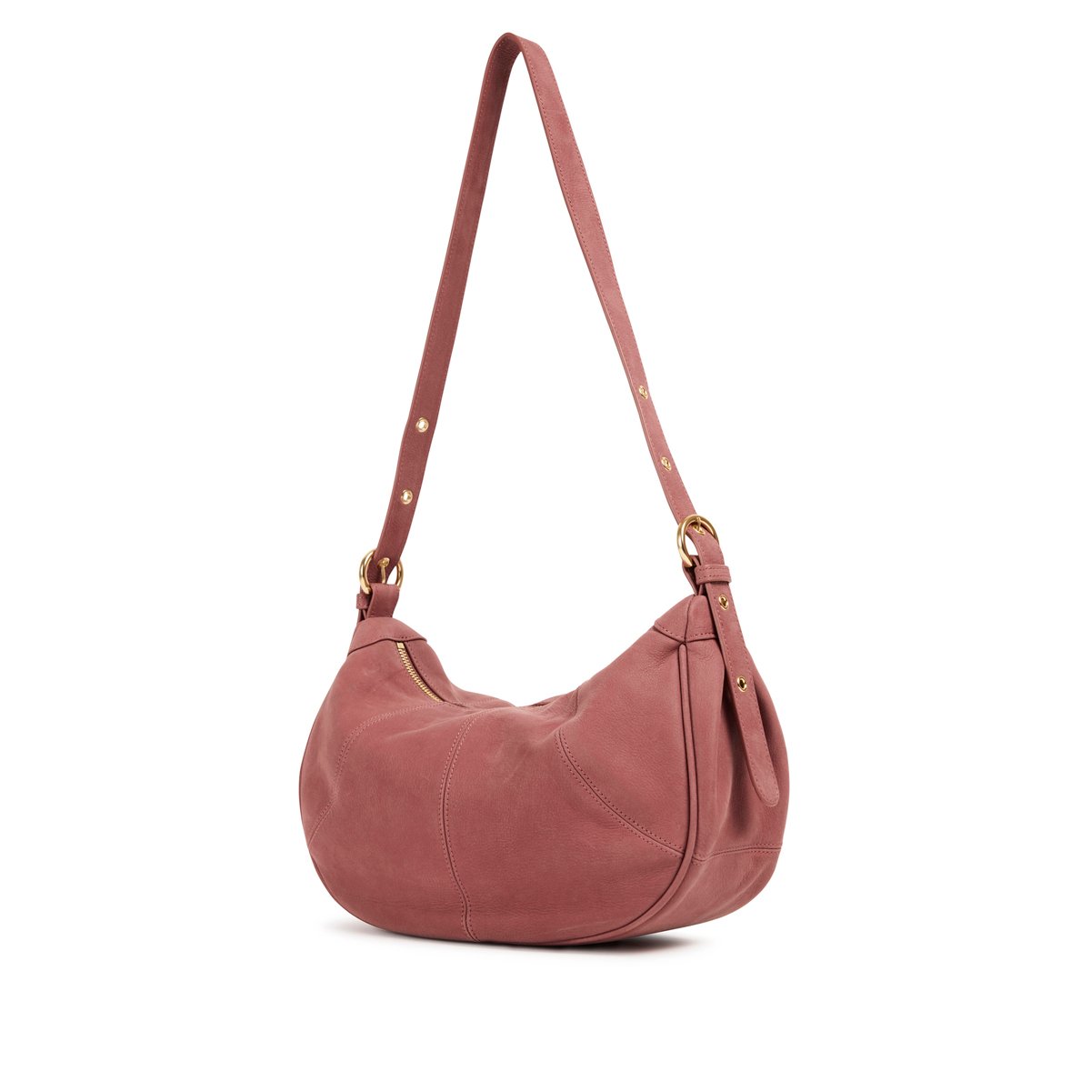 Sac à bandoulière en cuir TARA vieux rose, NAT & NIN
