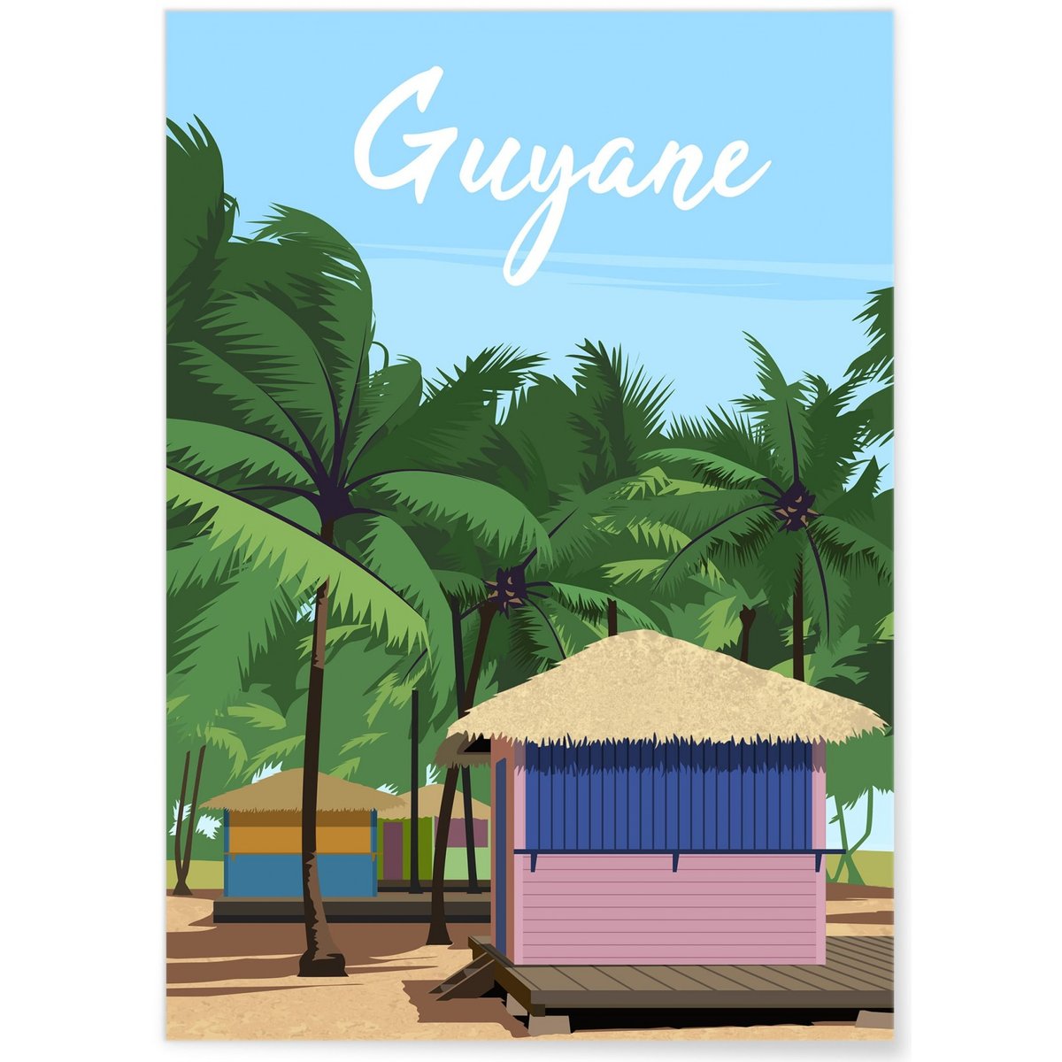 Affiche Guyane blanc, L'AFFICHERIE