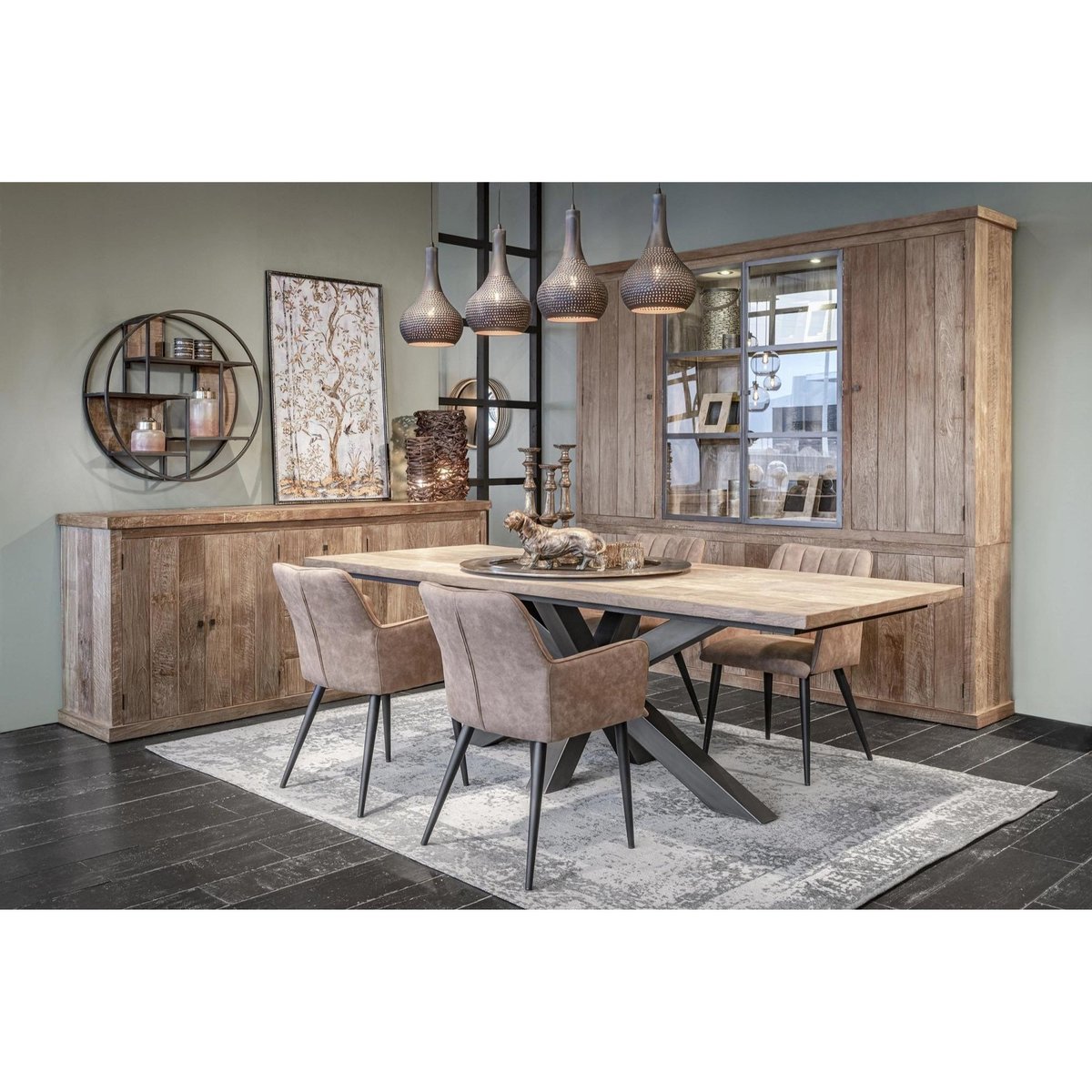 Table à manger rectangulaire en bois et métal L200 - LINAS bois clair, HELLIN, DEPUIS 1862