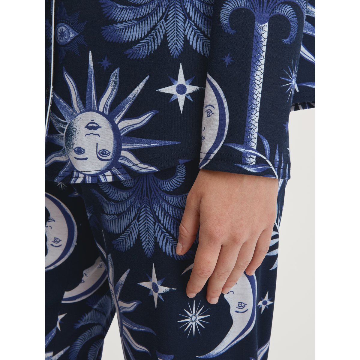 Pyjama à boutons manches longues Coton COSY NIGHTS saphir foncé, CALIDA