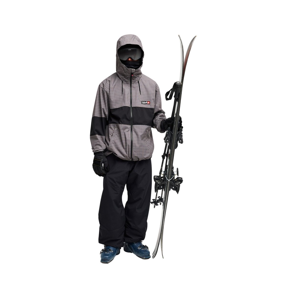 Veste de snow technique YOUNG GUNS HIGH IN THE HOOD 10K marron yg checker java, QUIKSILVER